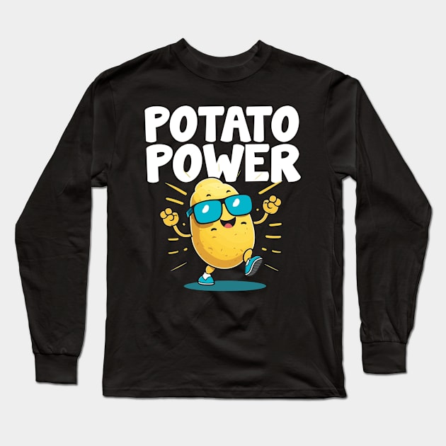 Funny Potato Power Squad Long Sleeve T-Shirt by All-About-Words